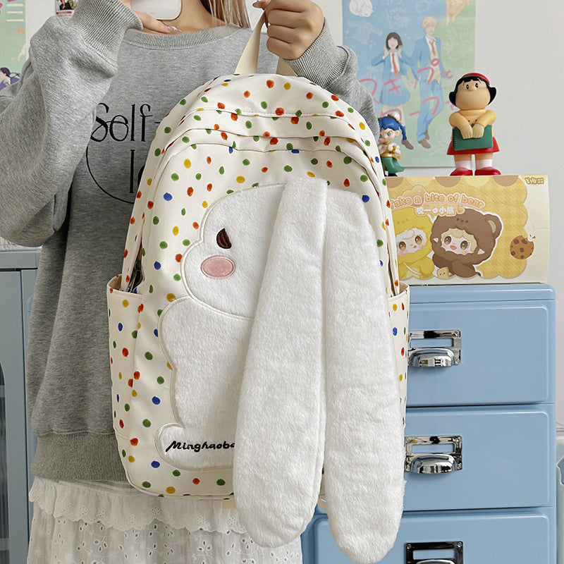 Adorable Plush Bunny Backpack Bowlift