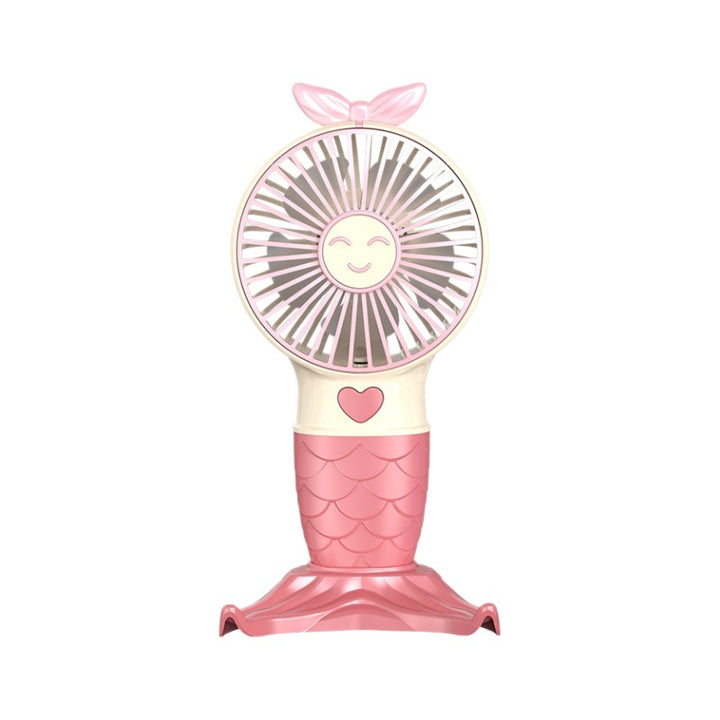 Portable Mermaid-Themed Handheld Fan Bowlift