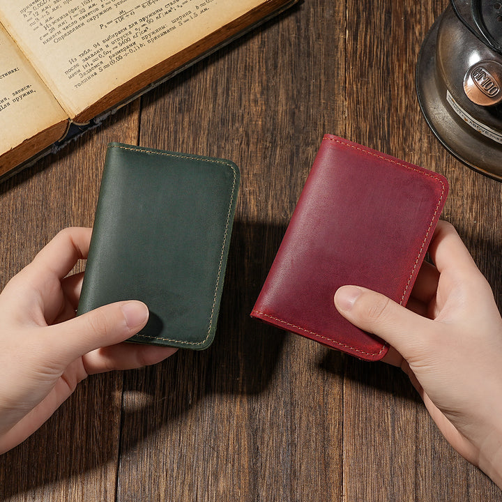 Premium Leather Bi-Fold Card Wallet