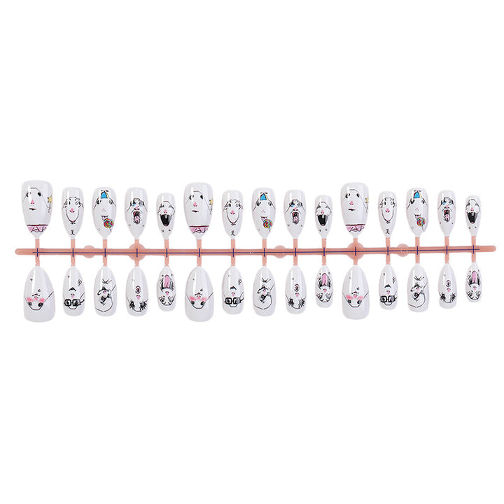 Creative Character-Themed Press-On Nail Art Set Bowlift