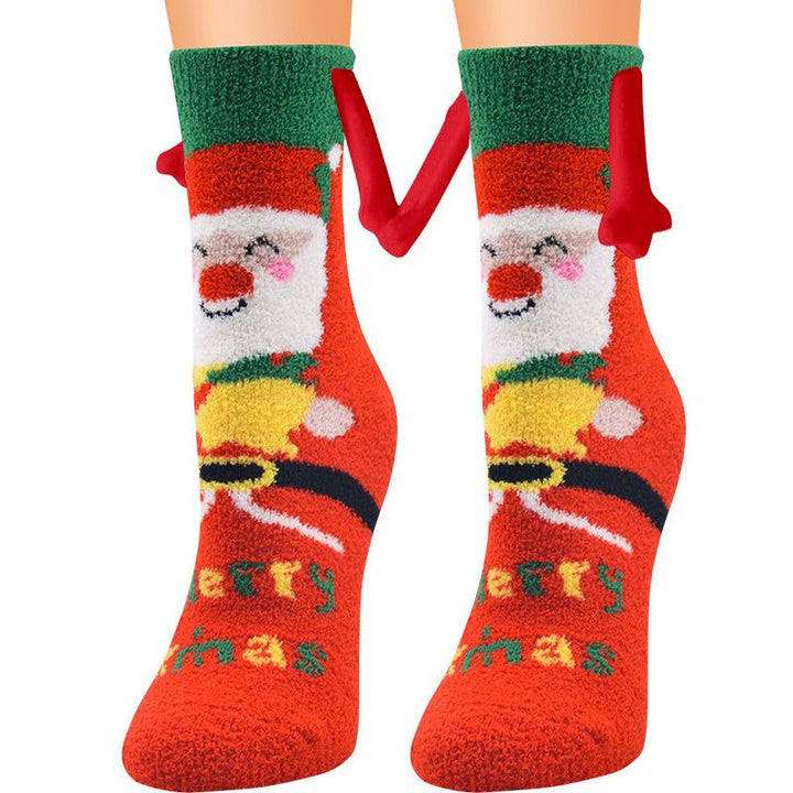BowLift | Christmas Supplies Coral Fleece Tube Socks Warm Slipper Bed Socks Winter Soft Warm Slipper