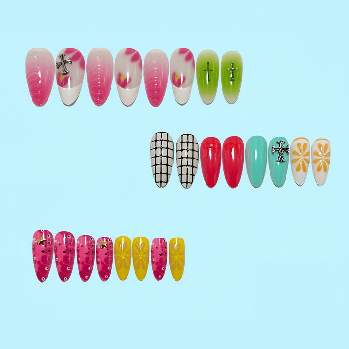 Artificial nails with creative design and 3D applications Bowlift