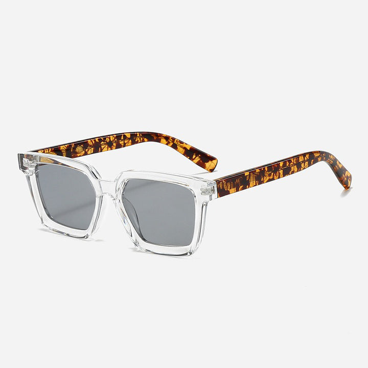 Women's square sunglasses with transparent frame and polarizing lenses Bowlift