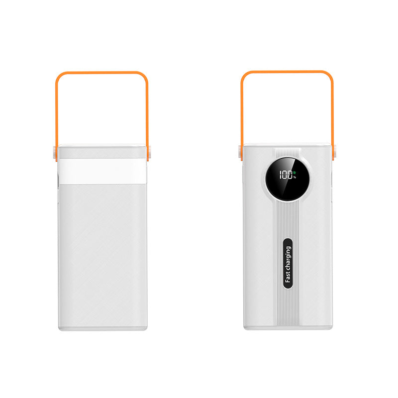 Portable power bank with ergonomic carrying handle and digital charge level indicator Bowlift