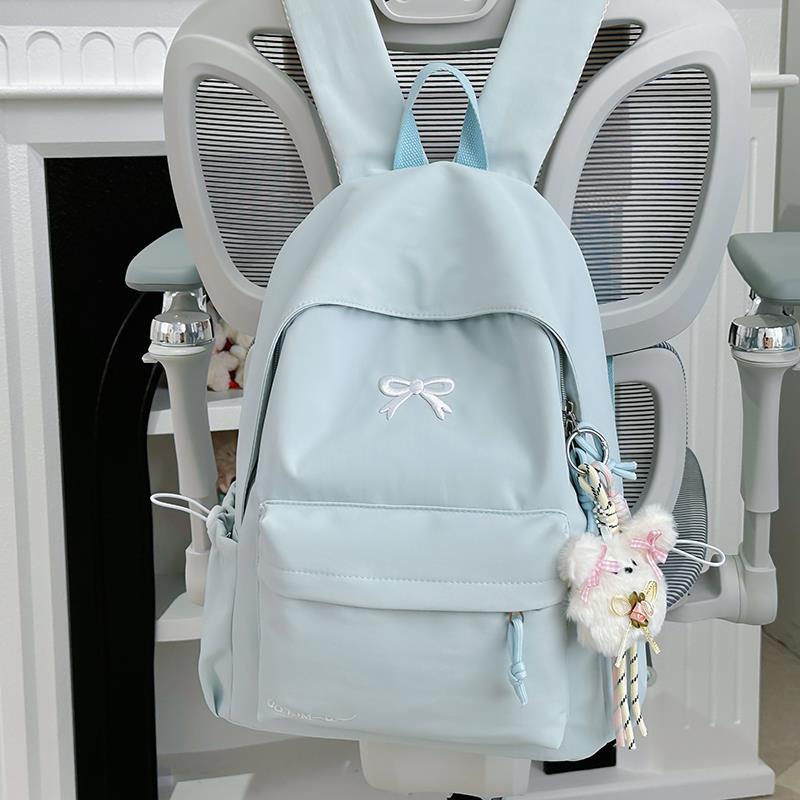 Casual Bow-Embellished Backpack