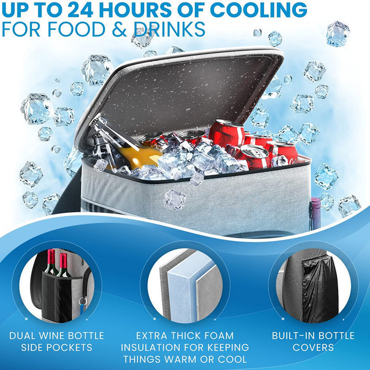 Insulated Multi-Functional Cooler Backpack Bowlift