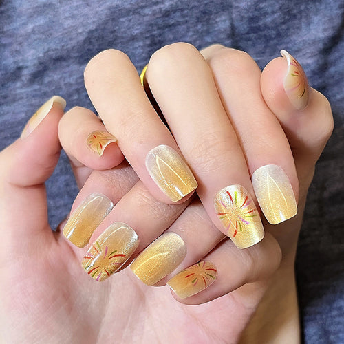Artistic Summer-Inspired Press-On Nails Bowlift