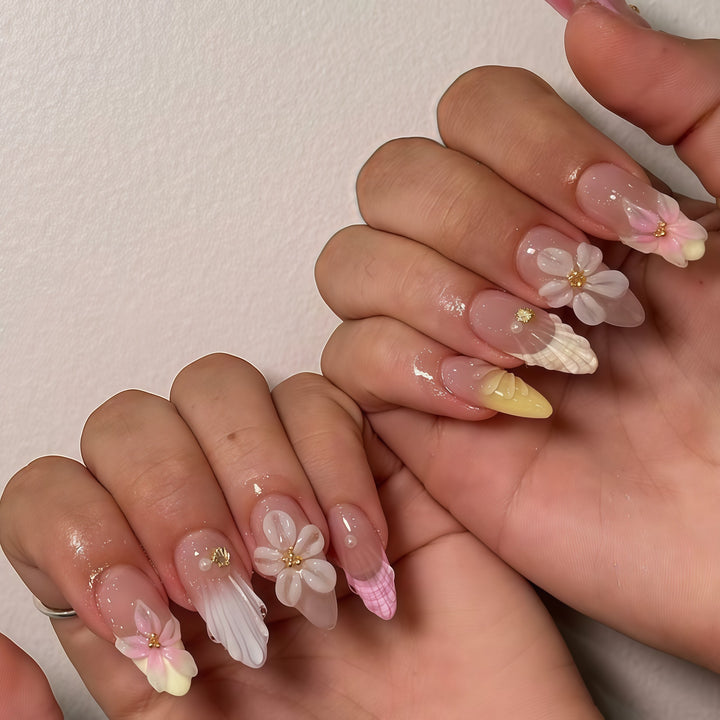Premium Floral 3D Nail Art Extensions Bowlift