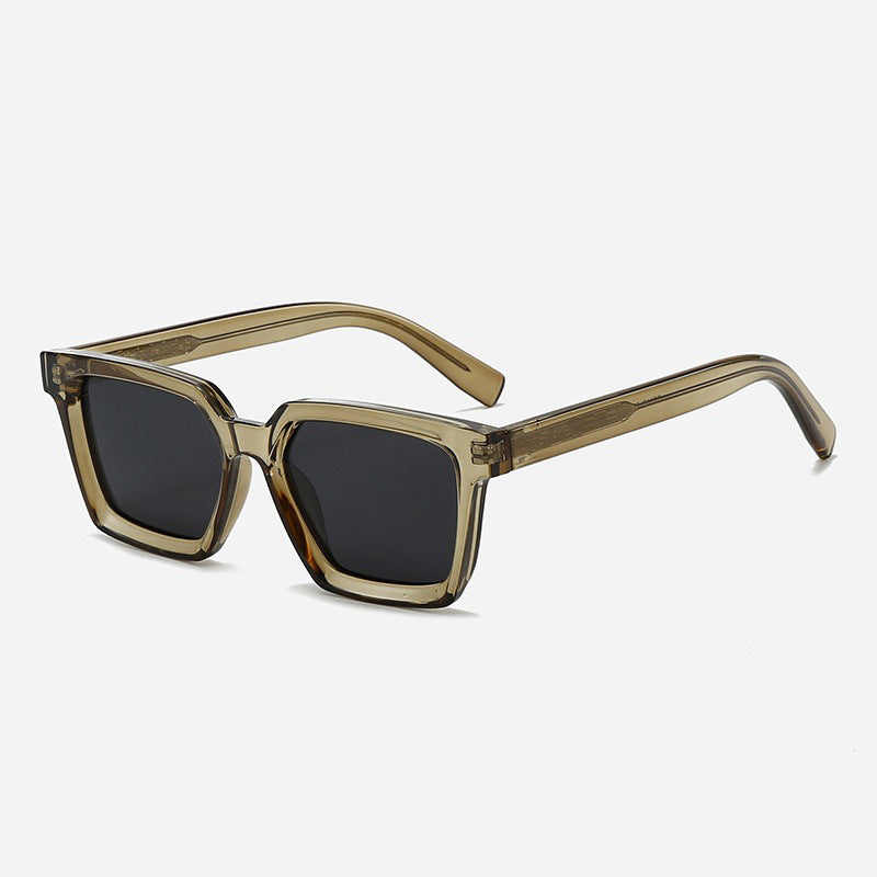 Women's square sunglasses with transparent frame and polarizing lenses Bowlift