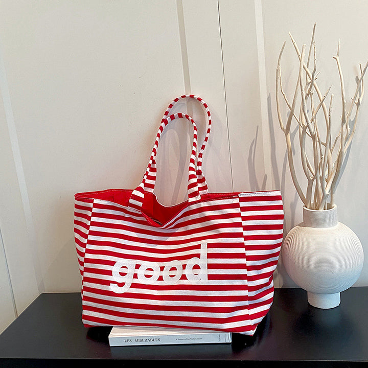 WoSpacious Canvas Beach Tote Bag Bowlift