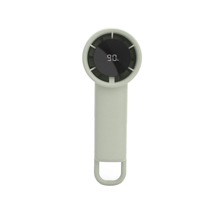 Unisex nan compact wireless hand fan with digital LED battery indicator and loop holder Bowlift