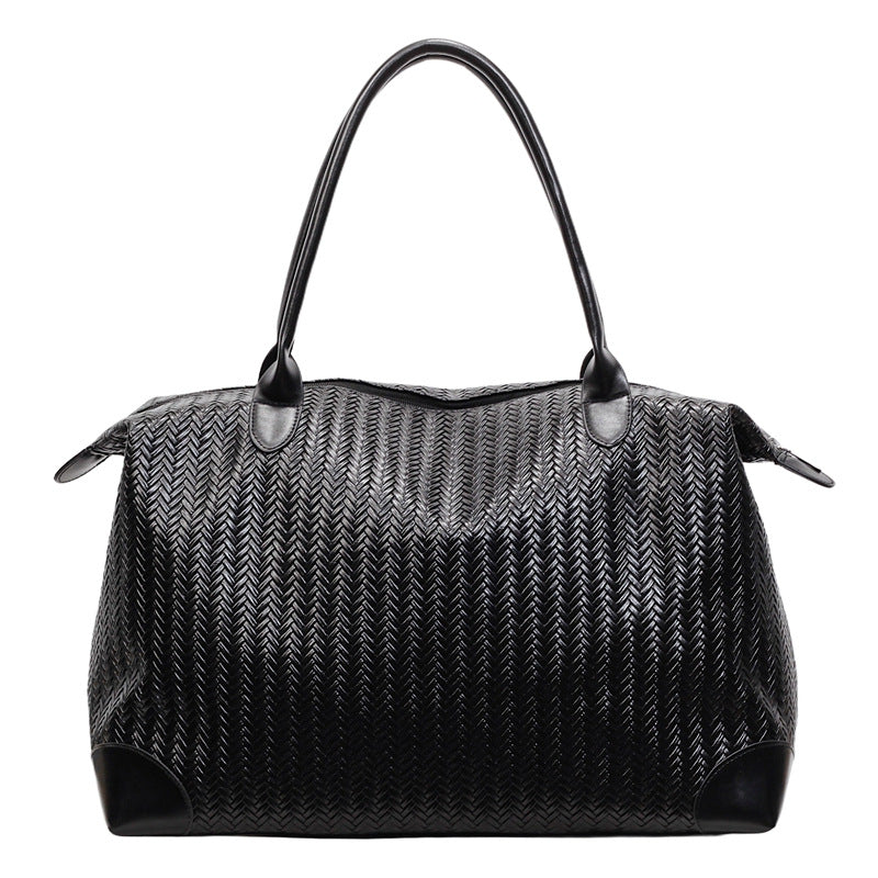 Elegant Tote Bag Made of Woven Synthetic Leather Bowlift