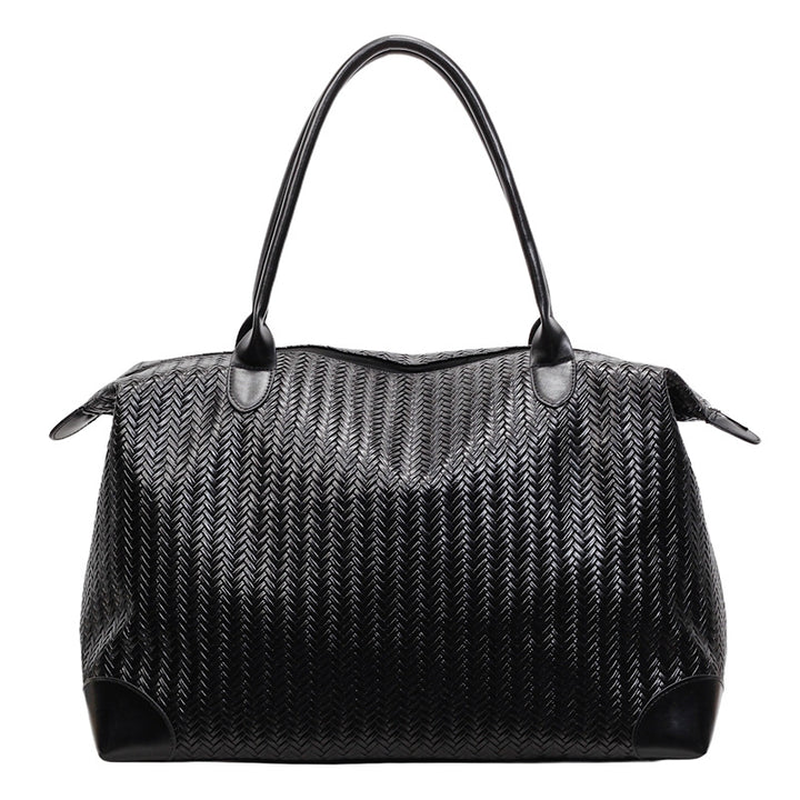 Elegant Tote Bag Made of Woven Synthetic Leather Bowlift
