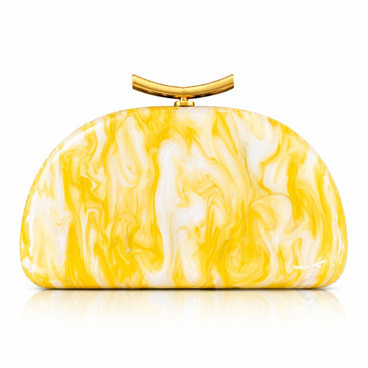 Marbled Acrylic Evening Clutch