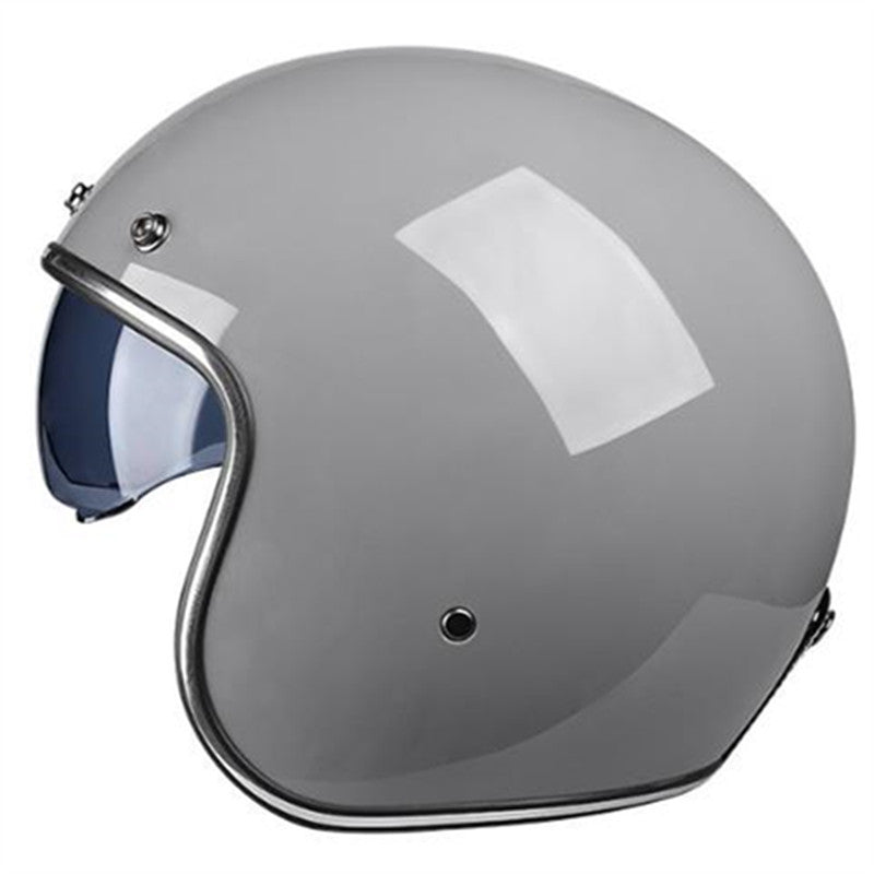 Classic Jet-Style Motorcycle Helmet Bowlift
