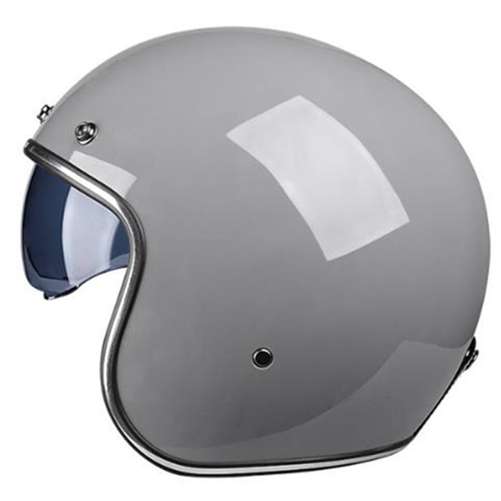 Classic Jet-Style Motorcycle Helmet Bowlift