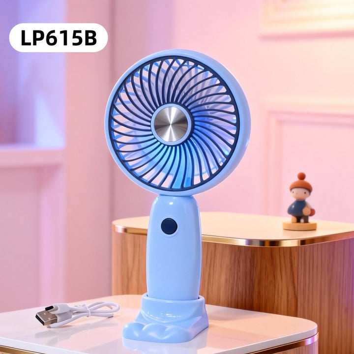 Women's portable hand fan with LED display Bowlift