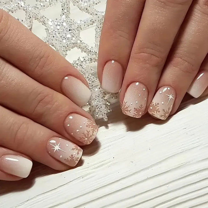 Artistic Winter-Themed Nail Art Bowlift