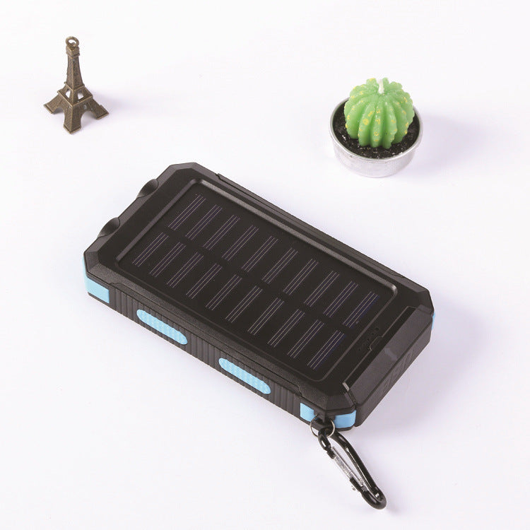 Solar Power Bank with Integrated LED Flashlight and Sturdy Design Bowlift