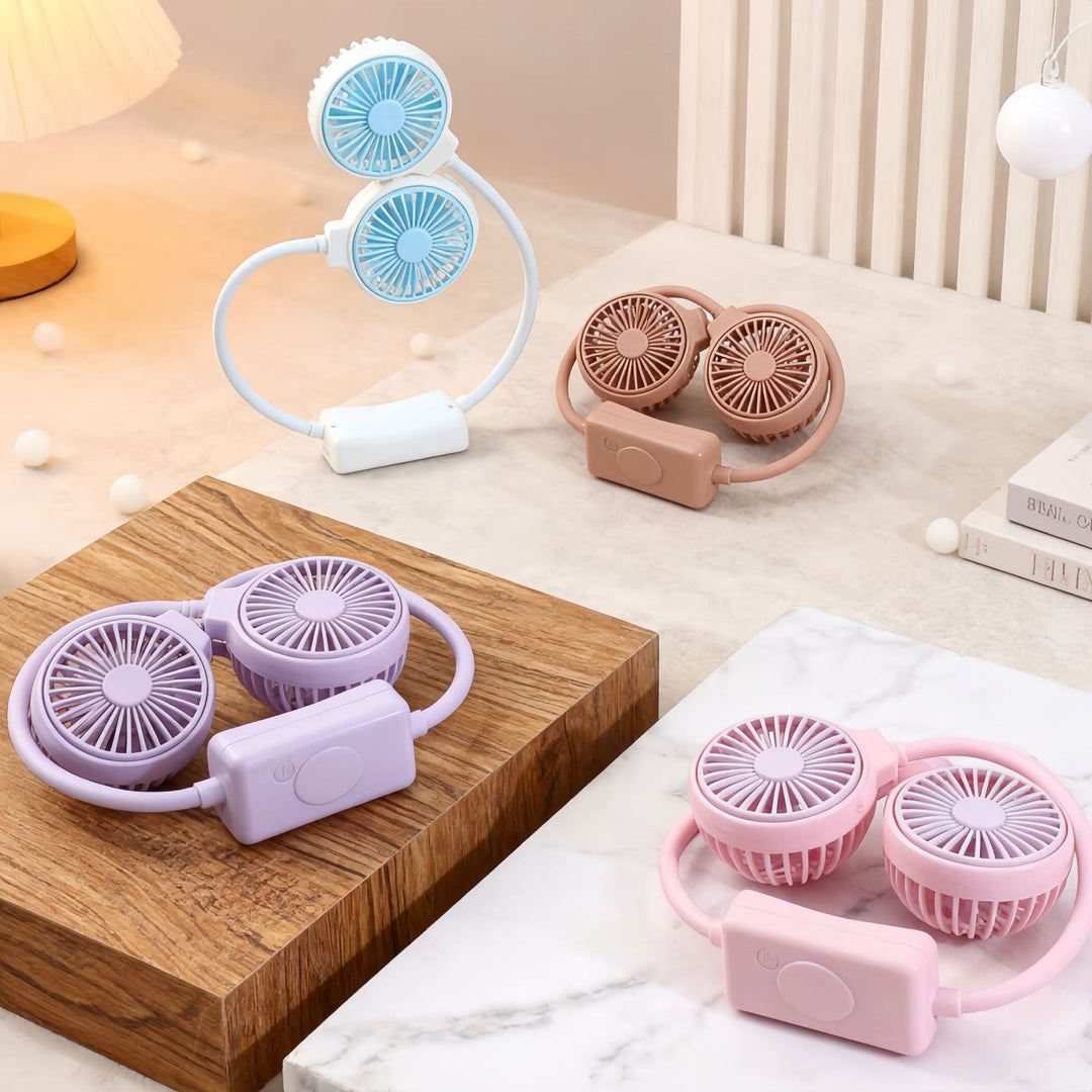 Women Portable Neck Fan with Flexible Design Bowlift