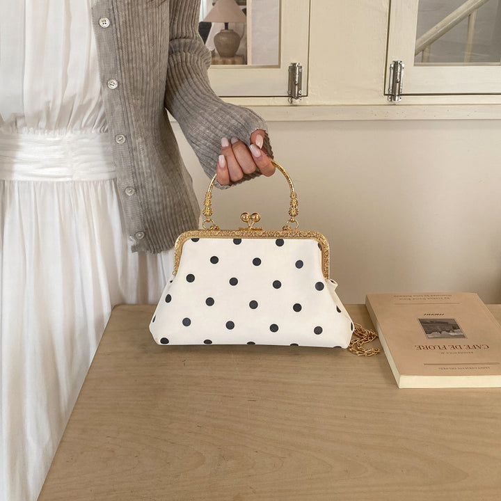WoVintage Elegant Polka Dot Evening Clutch Bowlift