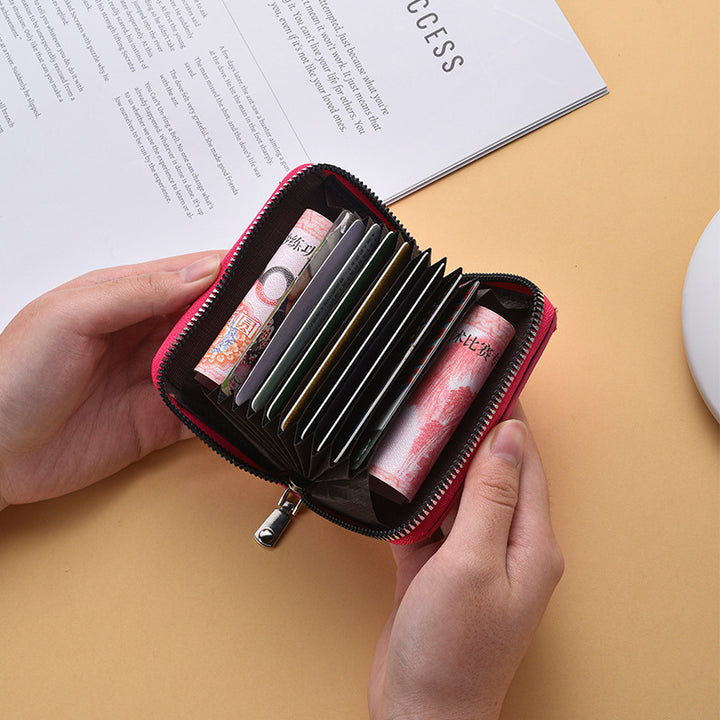 Textured  Zip Around Card Holder Bowlift