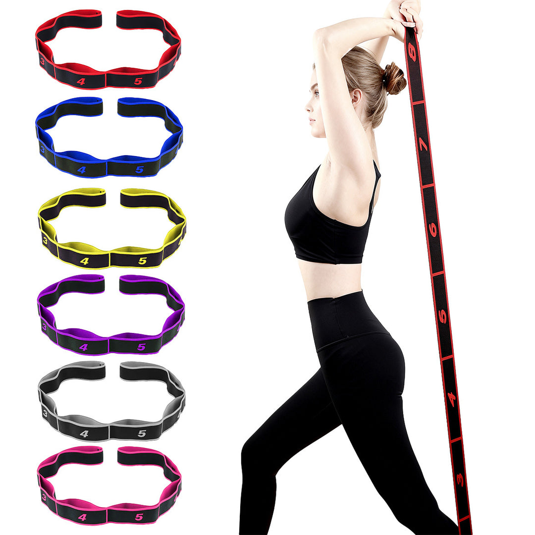 Numbered Multi-Loop Resistance Hip and Glute Training Band Bowlift