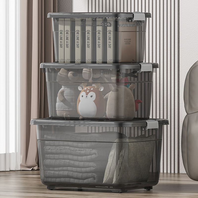 Women Multifunctional Storage Box with Wheels and Easy Access Bowlift