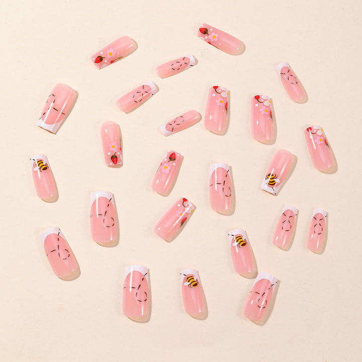 Floral Themed Acrylic Nail Art Extensions Bowlift