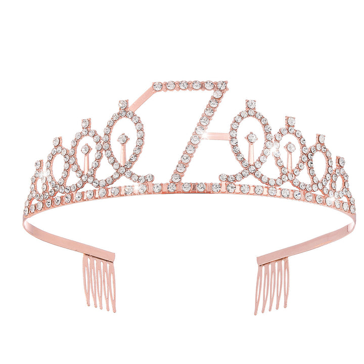 Women's Crystal-Embellished Tiara with Elegant Design Bowlift