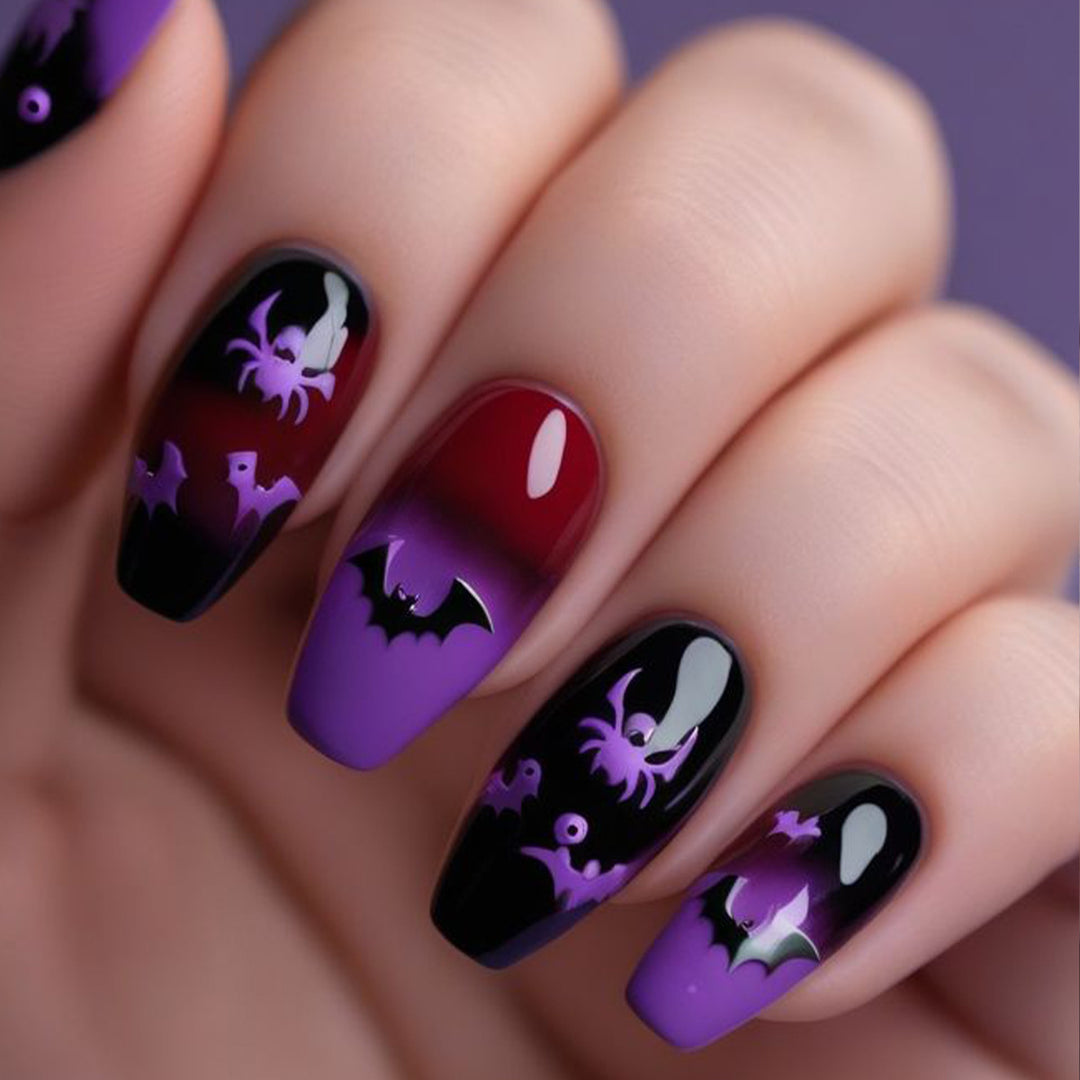 Halloween-Themed 3D Gothic Nail Art Set Bowlift
