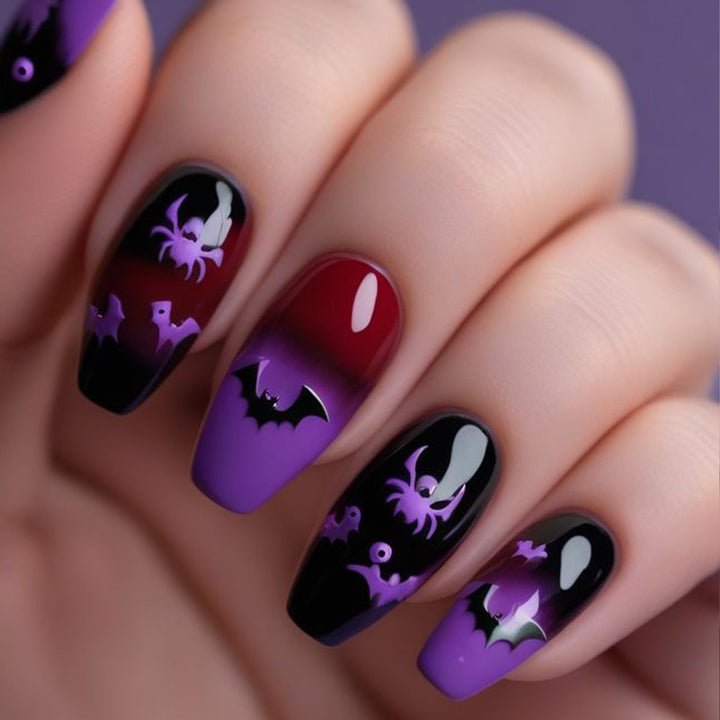 Halloween-Themed 3D Gothic Nail Art Set Bowlift