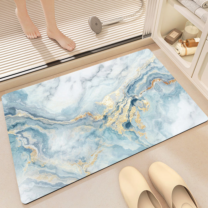 Floral Print Bath Mat Bowlift