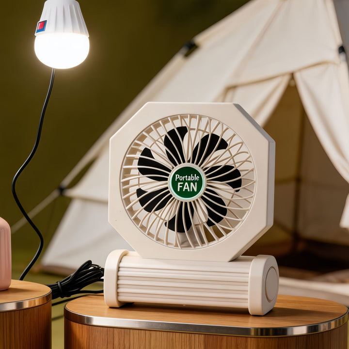 Ladies portable table fan with flexible tilt mechanism and USB connection Bowlift