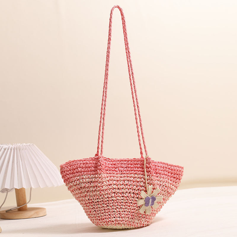 Fashionable and Handcrafted Handbag with Floral Accent Bowlift