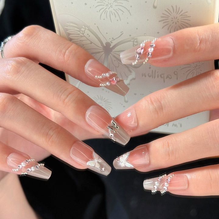 Butterfly Embellished Press-On Nail Set Bowlift