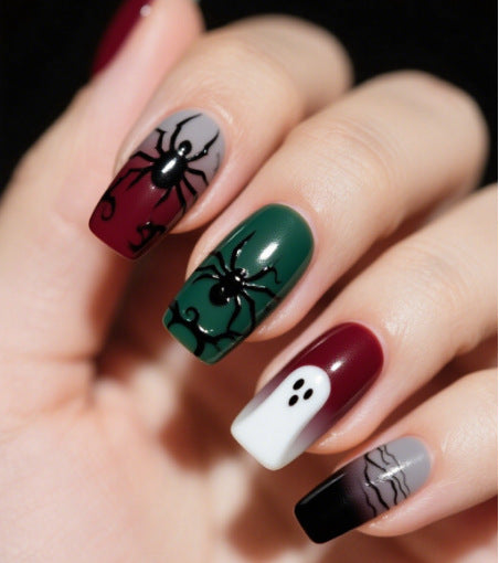 Artistic Halloween Themed Nail Art Bowlift