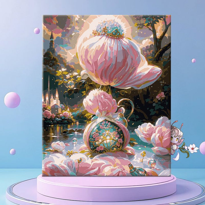 Whimsical Floral Fantasy Canvas Wall Art Bowlift