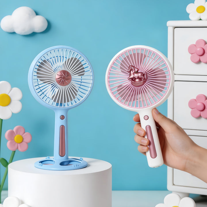 Women's Portable Handheld Fan with Flexible Angle and USB Connection Bowlift