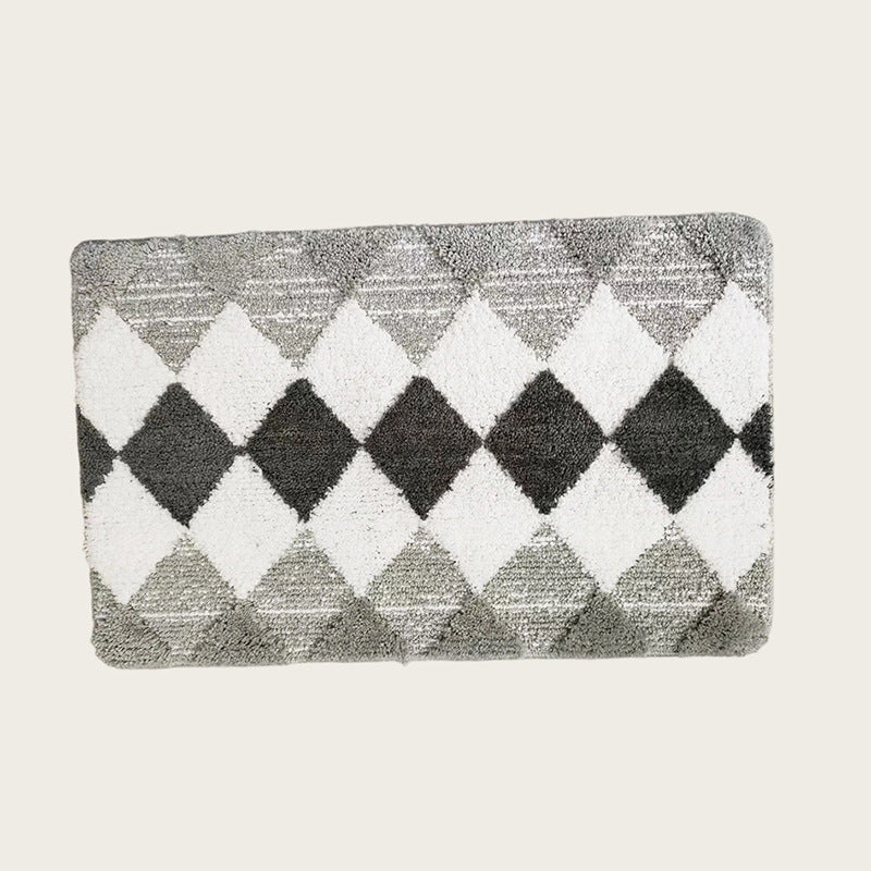Cozy Diamond Pattern Bath Mat
