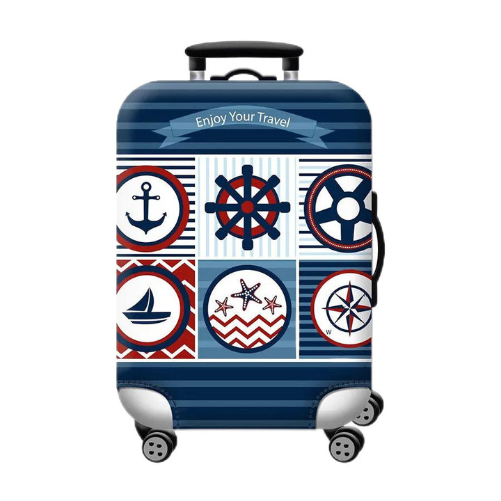 Women Hard Shell Suitcase with Trendy Surf and Palm Design Bowlift