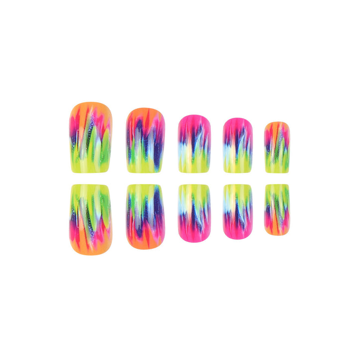 Vibrant Gradient Nail Art Extensions Bowlift