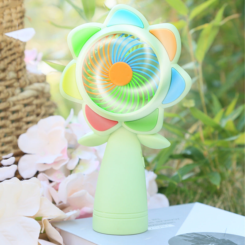 Unisex Portable Mini Hand Fan in Flower Design Bowlift