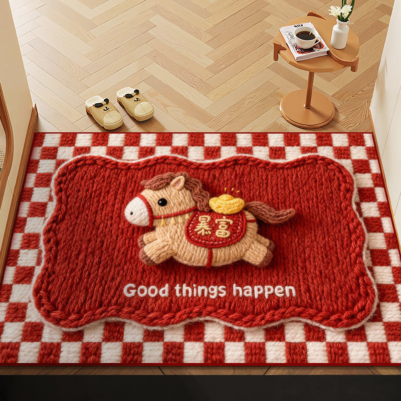 Dog Theme Cozy Doormat