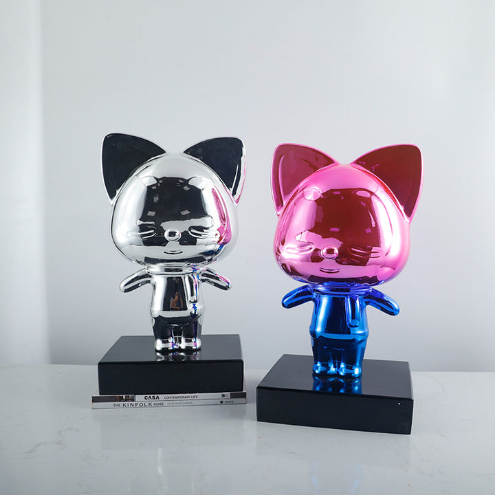 Playful Cat Figurine