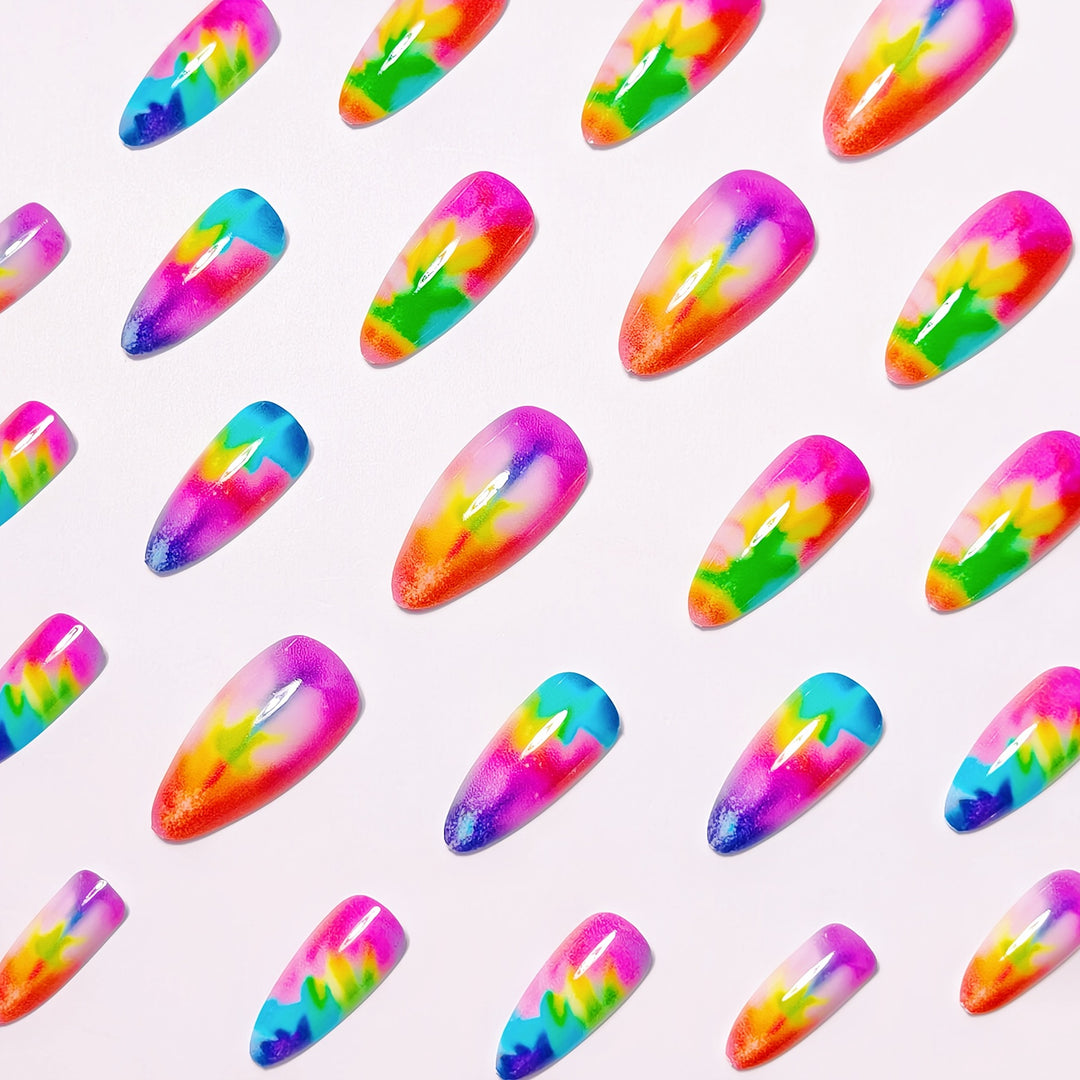 Gradient Color Artificial Nail Set Bowlift