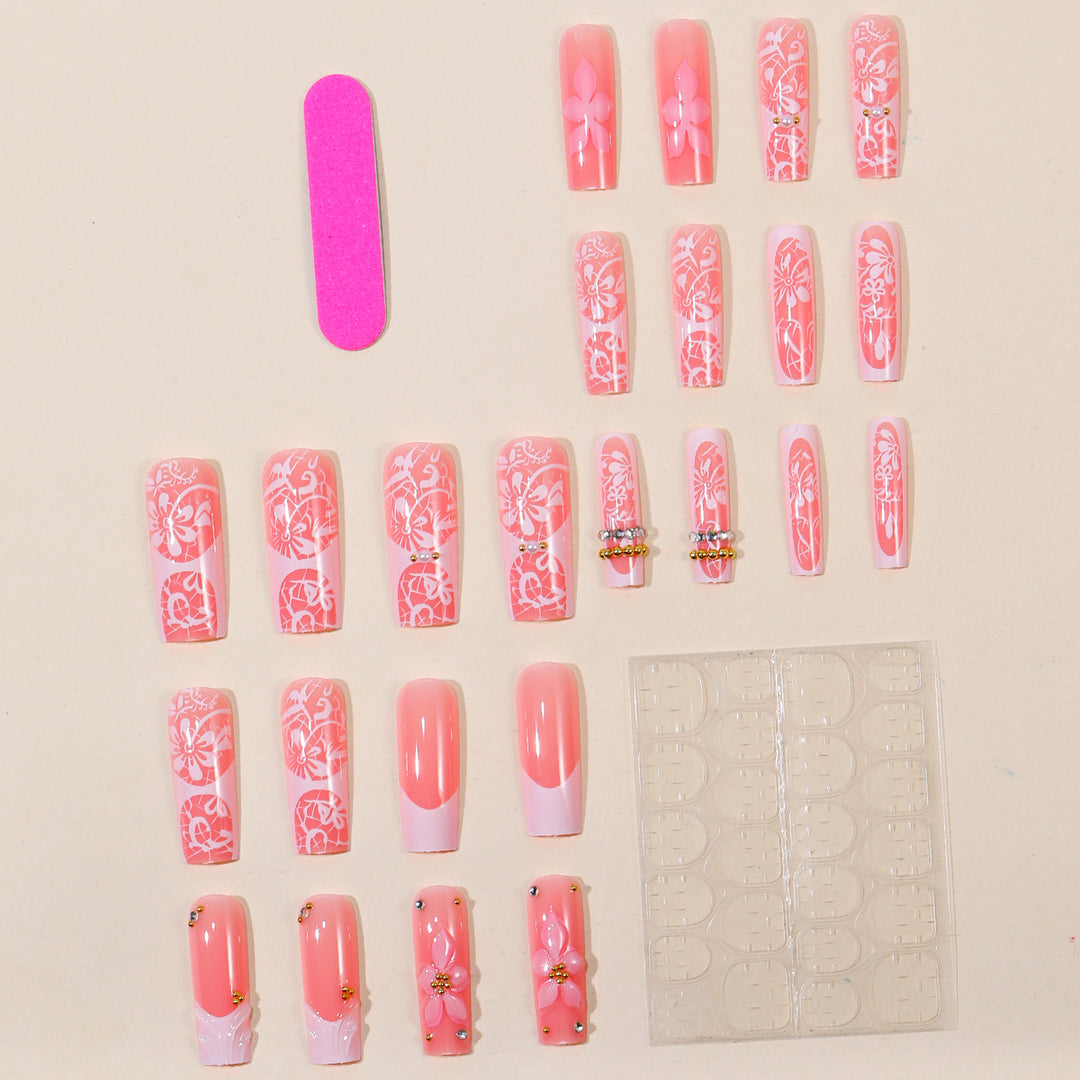 Floral Decorative 3D Nail Art Extensions Bowlift