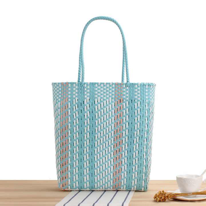 Braided beach bag with modern design and comfortable handles Bowlift