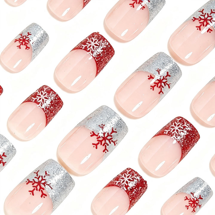 Seasonal Snowflake Nail Art Wraps Bowlift