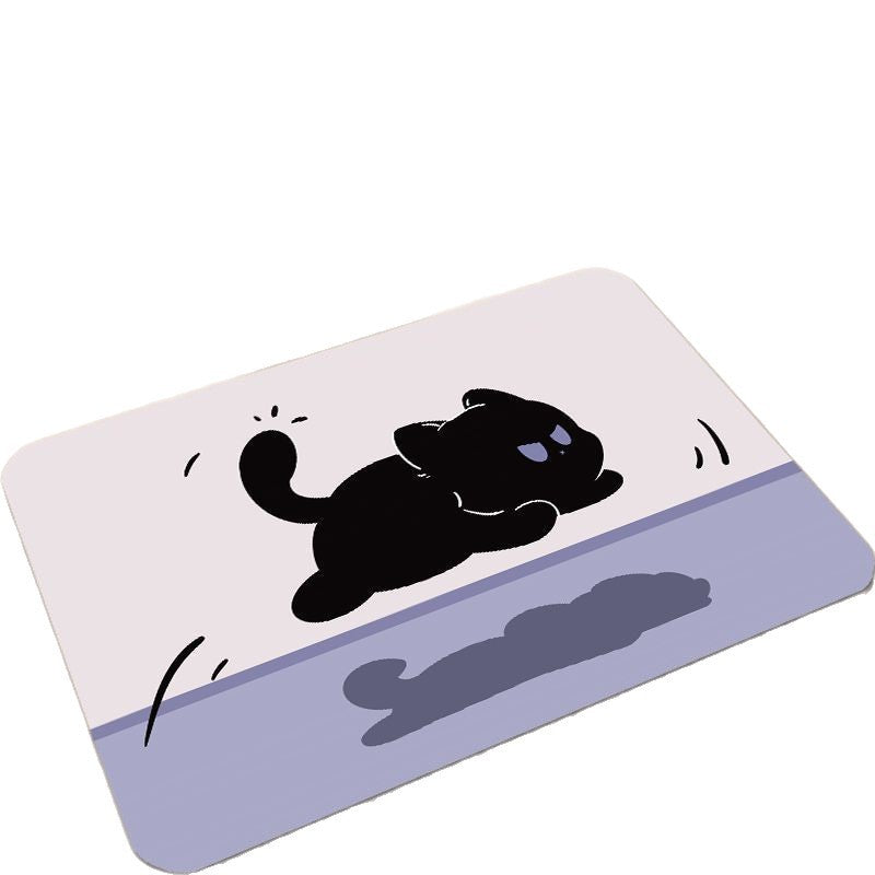 Cute Cat Design Bath Mat Bowlift